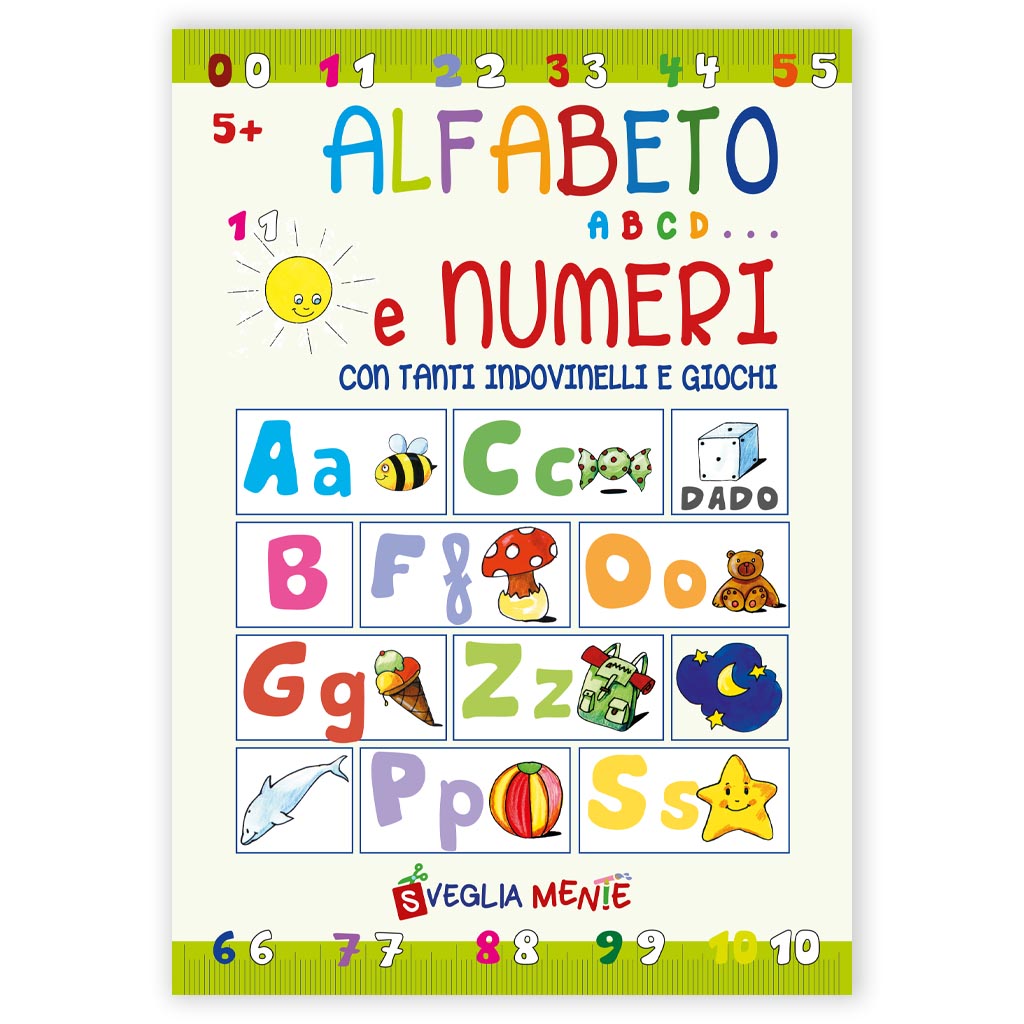 Alfabeto abcd e numeri