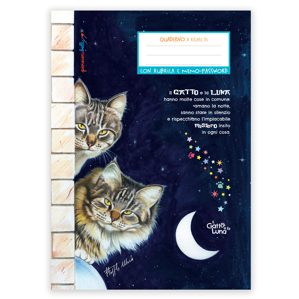 Quaderno Gatto e la Luna Righe