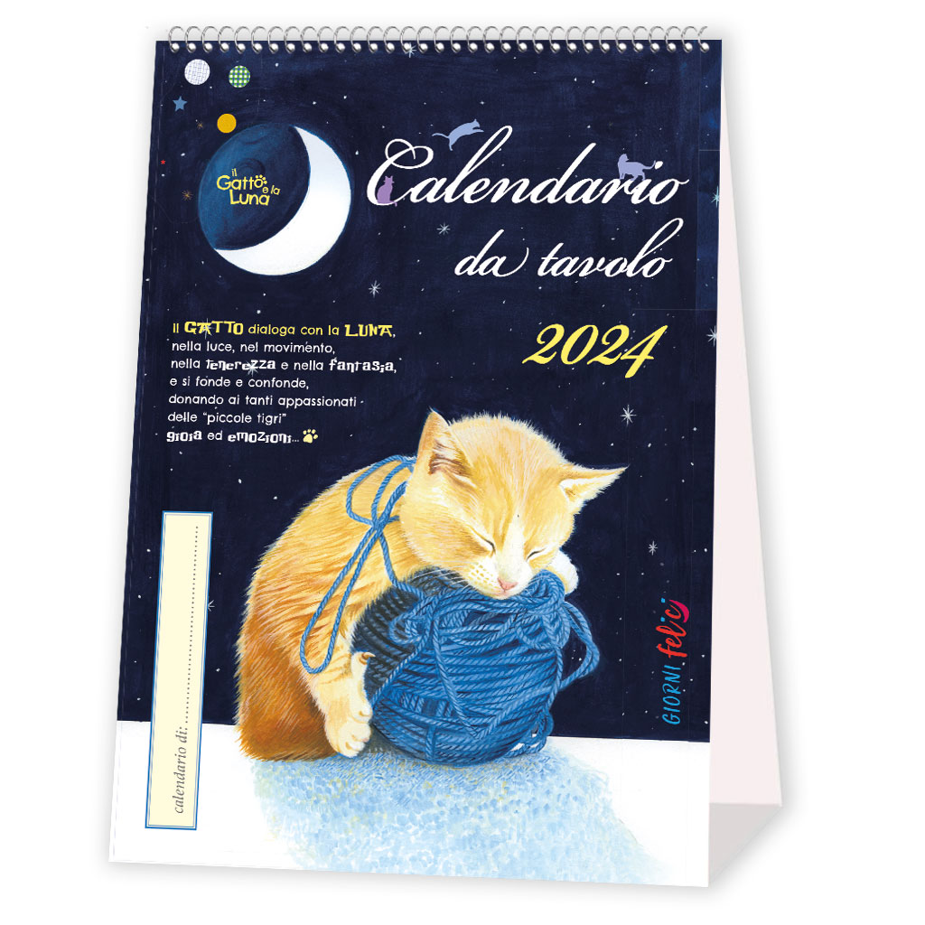 Calendario da tavolo 2024 Il Gatto e la Luna